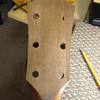 A view from the back of the final shaped headstock